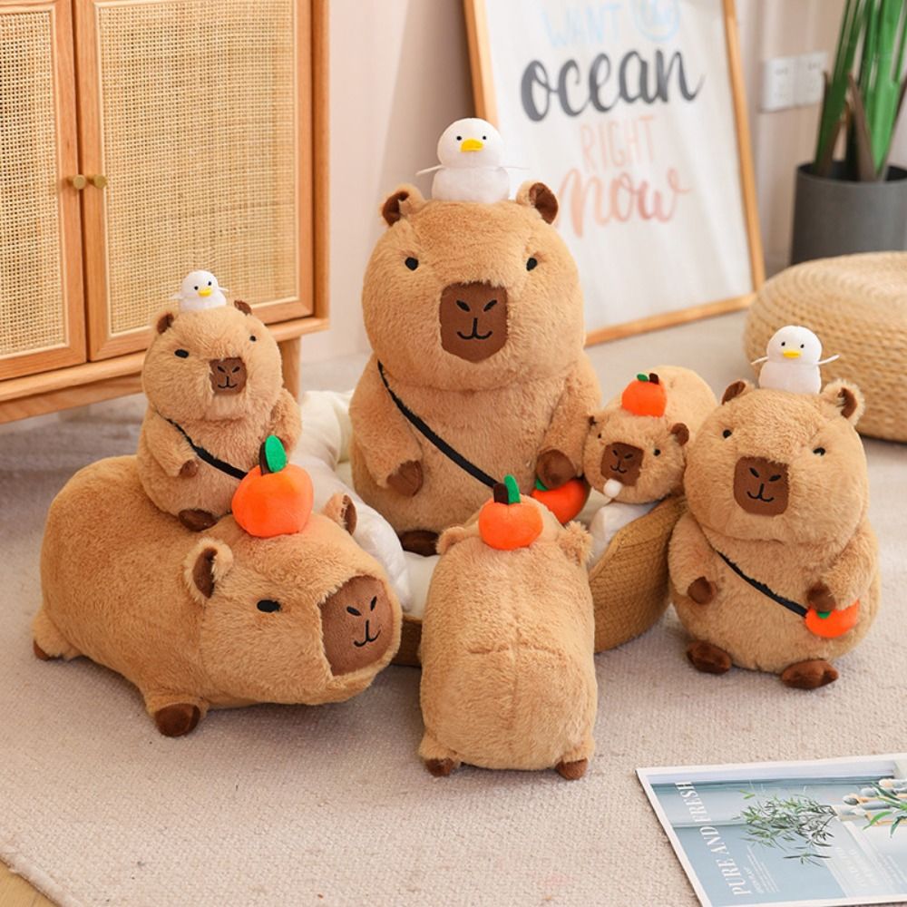 Mefu4 mô phỏng động vật capybara Thú nhồi bông mô phỏng capybara capybara đồ chơi nhồi bông capybara Đồ chơi nhồi bông mềm capybara búp bê vải nhung quà sinh nhật