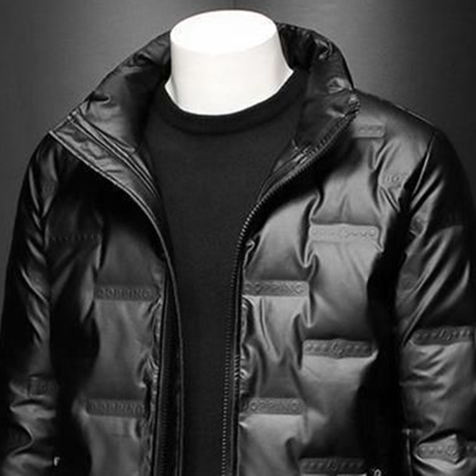 TENGL Men Down Jacket Casual Men Down Jacket Men's Down Jacket Warm Regular Fit Stand Collar Zipper Closure Perfect for Autumn Winter