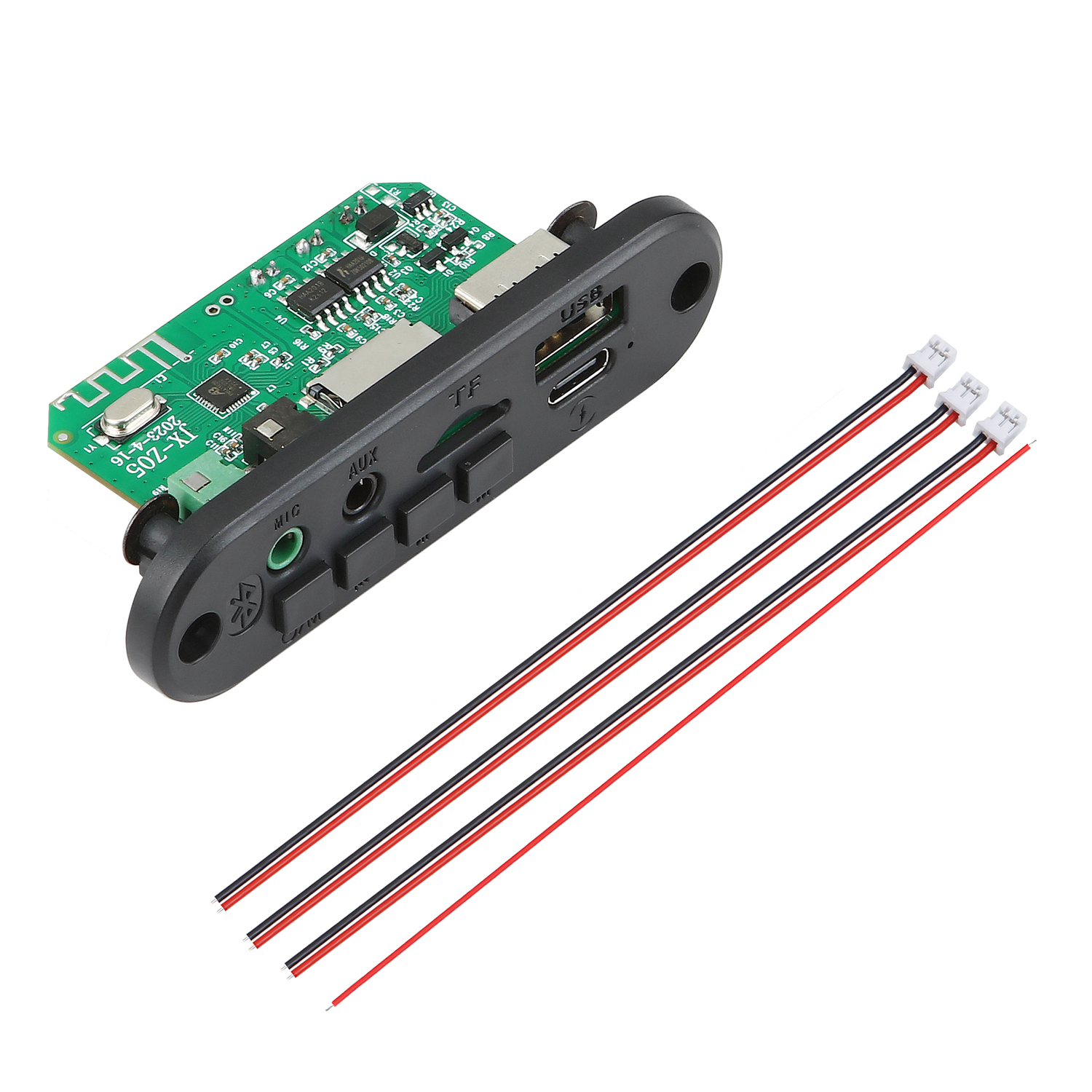 Kebidumei 6W Amplifier 3.7V 5V MP3 Player Bluetooth 5.0 MP3 Decoder Board Support Call Recording 3.5mm USB TF FM for Module Car Speaker