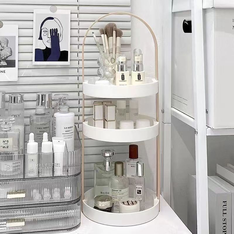 Makeup storage box ins style dresser storage rack ins cosmetics storage multi-functional heightening rack multiple layers Save space