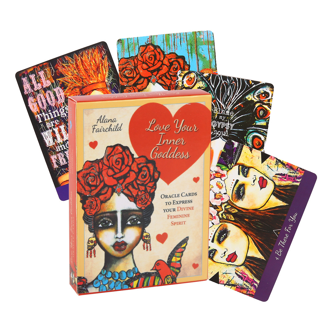 【Dream Sailing Store 】Love Your Inner Goddess Oracle cards 44 deck Tarot English Visions Divination Edition Deck Borad Playing Games. 