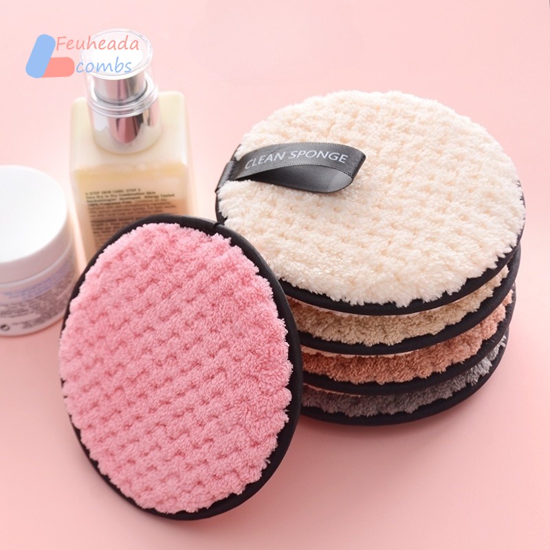 HOT Microfiber Cleansing Cloth Pads Face Cleaner Makeup Remover Towel Plush puff