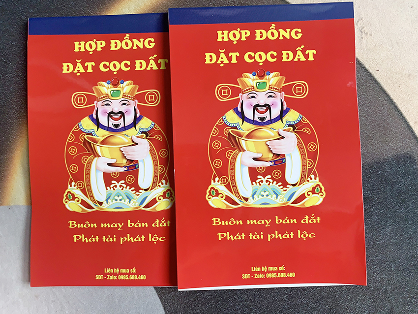 Combo 2 Sổ Hợp Đồng Đặt Cọc Nhà Đất 3 Liên Mới Nhất!