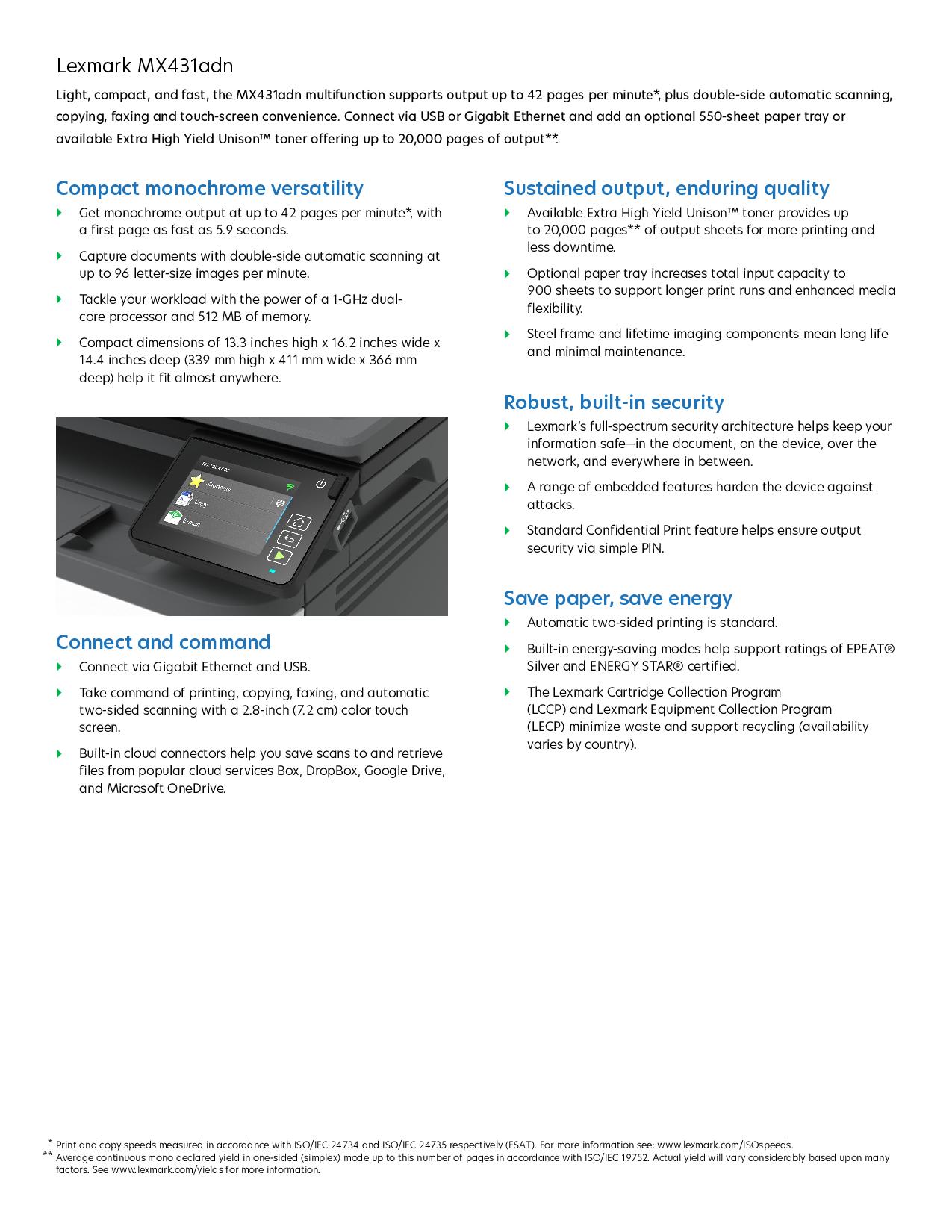 Lexmark MX431adn ( High Performance 