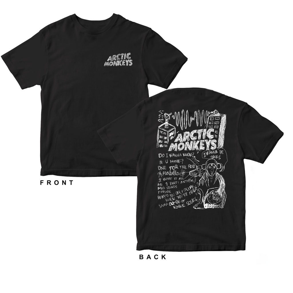 ARCTIC MONKEYS SHIRT AM ALBUM SONG LIST DOODLE Lazada Lazada PH