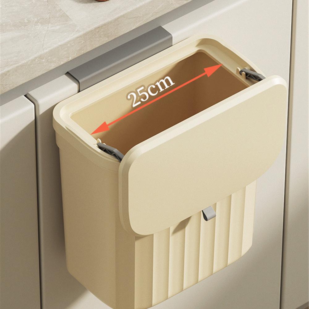 Household Plastic Flip-top Wall-mounted Trash Can Kitchen Bathroom Trash Can