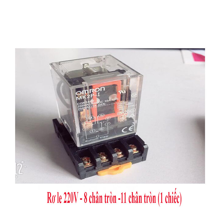 Rơ le 220V - 8 chân tròn -11 chân tròn (1 chiếc)