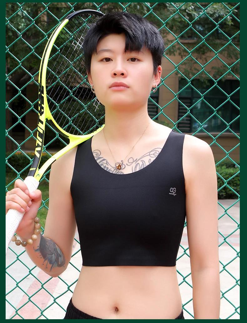 JANEST Chest Binder Trans Binder Tomboy Vest Top Flat Pullover Les Binder Slim Cosplay Sportswear For Woman