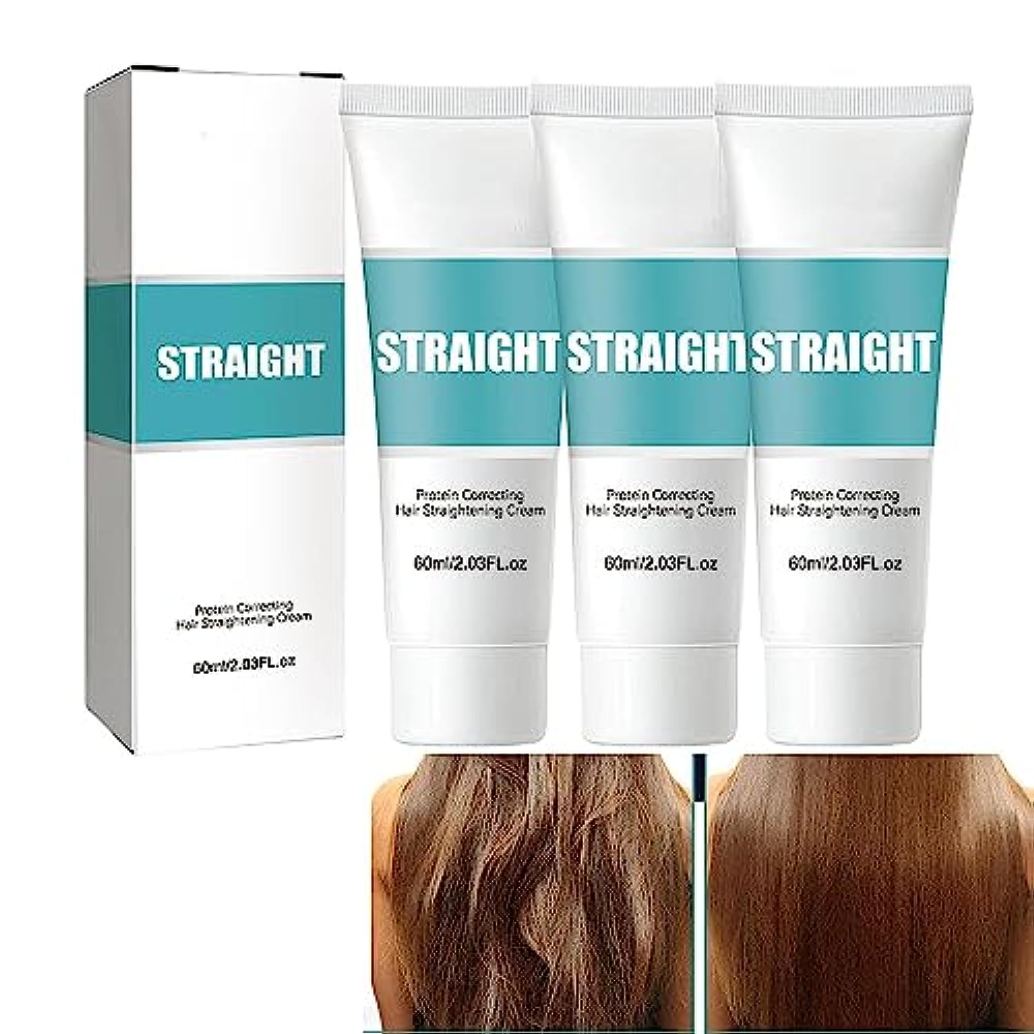 [PREORDER] 3PCS Hair Straightener Cream,Protein Silk & Gloss Hair