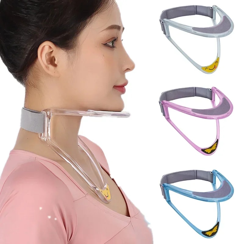 Blue Blue Adjustable Cervical Traction Device Neck Support Stretcher Retractor Collar Spine Posture Correction Pain Relif Neck Traine