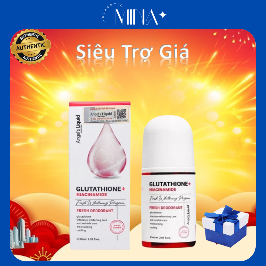 [3 Tặng 1] Lăn nách mờ thâm, dưỡng trắng nách Angel Liquid Plus chính hãng Chai 60ml