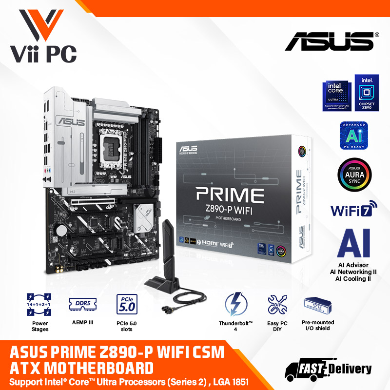 ASUS PRIME Z890-P WIFI-CSM Intel® Core™ Ultra Processors, LGA1851