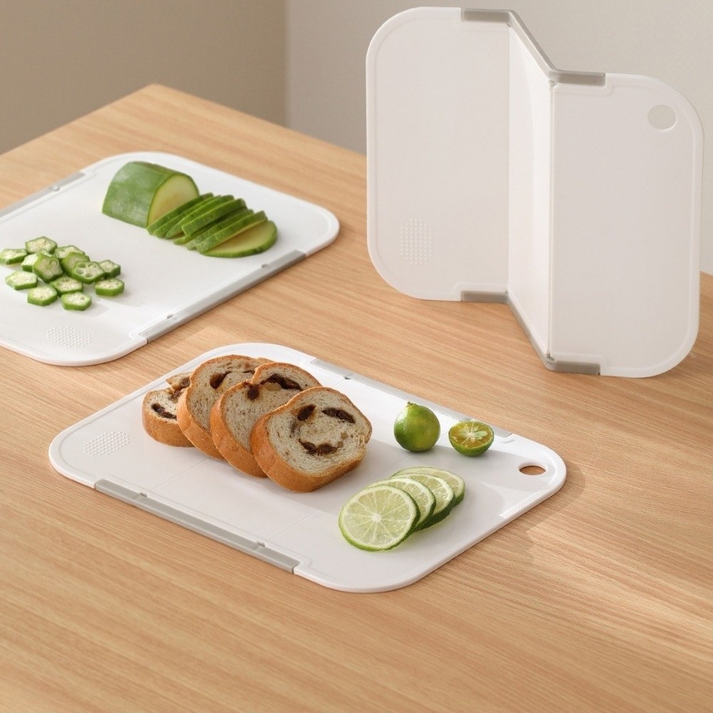 Vegetable Cutting Portable Foldable Chopping Board Double Sided Grinding Board Cutting Board Easy Storage 3 Foldable Design Fruit Cutting Board Cooking Preparation.