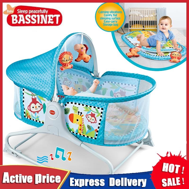 Swing Portable Music and Vibrations baby crib co sleeper