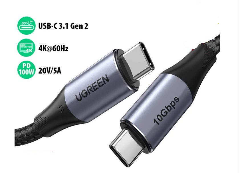 Cáp usb type-c to usb type c 3.1 gen 2 ugreen 80150