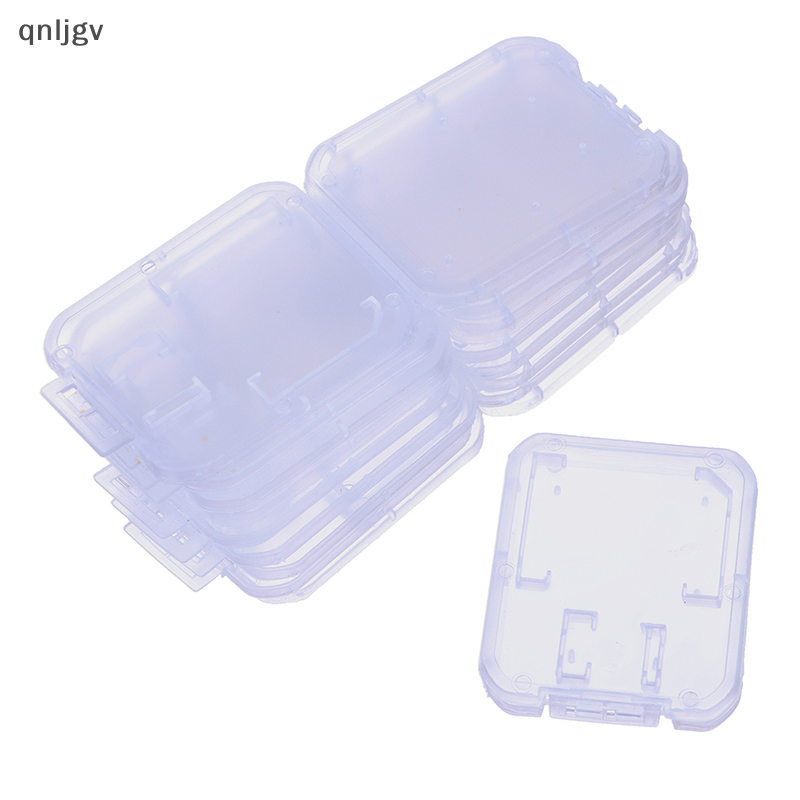 🔥🔥🔥qnljgv 10Pcs Clear Plastic Memory Card Case Micro SD TF Card Storage Box Protection