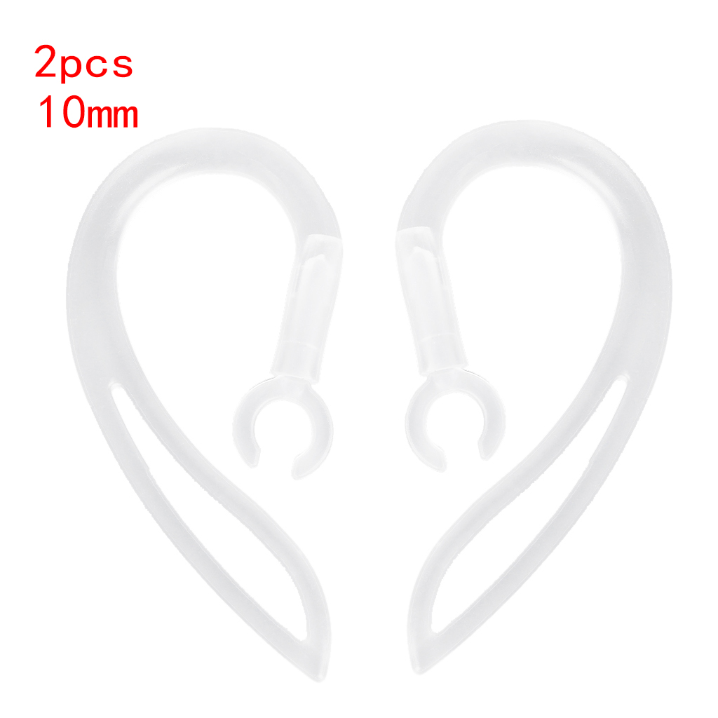 10mm Bluetooth-compatible Earphones Transparent Soft Silicone Ear Hook Clip