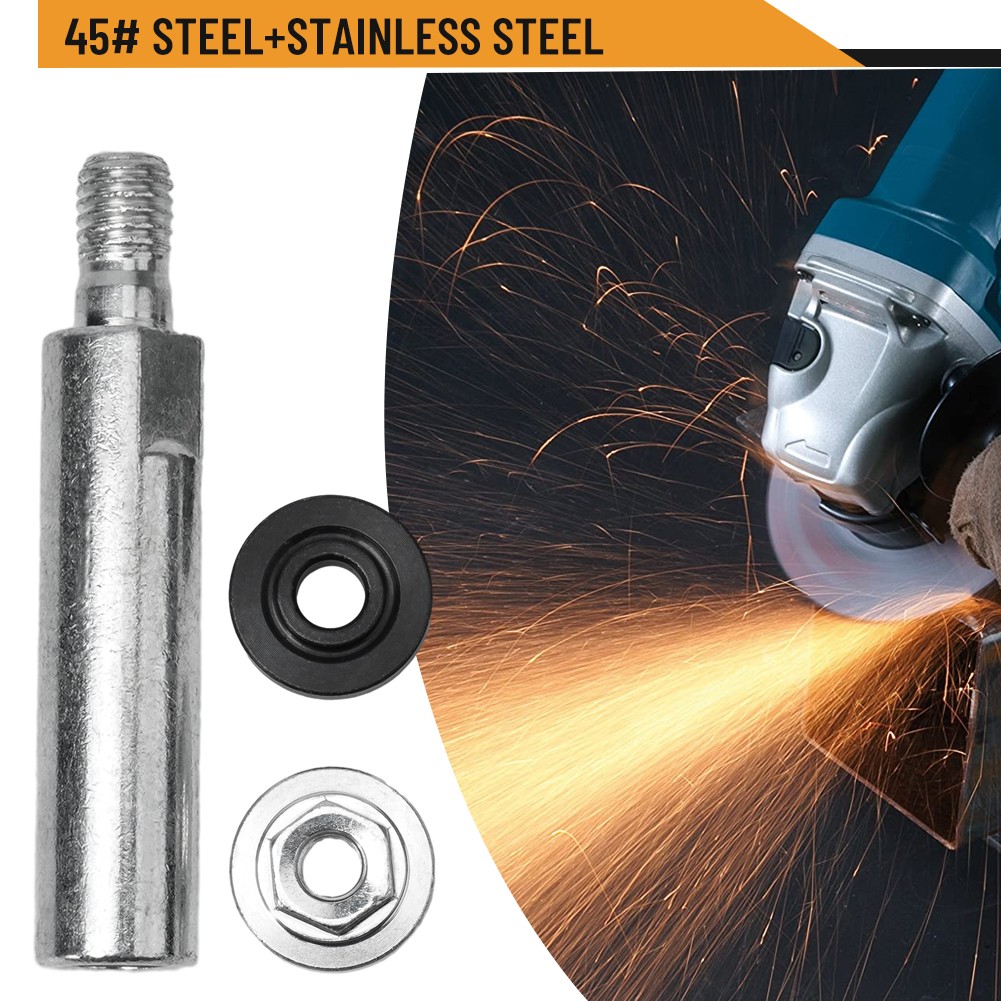 1/3 PCS Silver Angle Grinder Extension Connecting Rod M10 Thread Adapter Extension Shaft