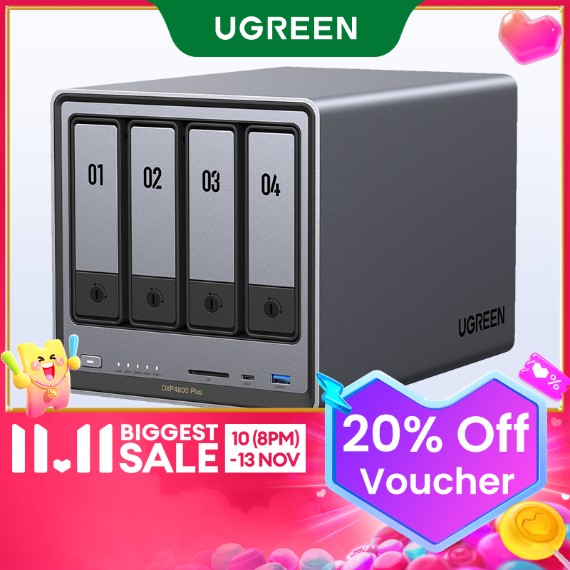 UGREEN NASync DXP4800 Plus 4-Bay Desktop NAS, Intel Pentium Gold
