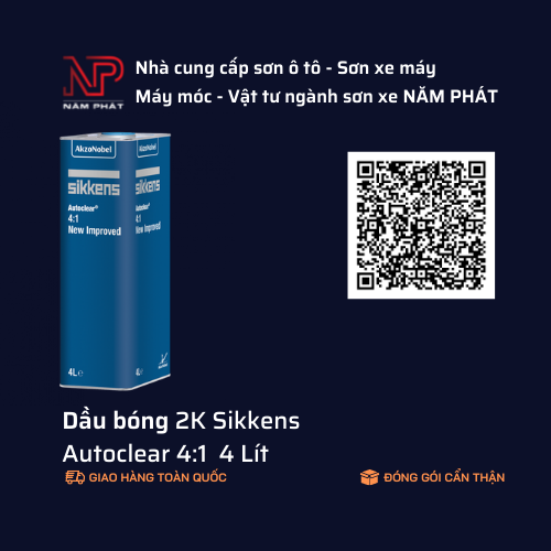 Dầu bóng 2K Sikkens Autoclear 4:1  4 Lít