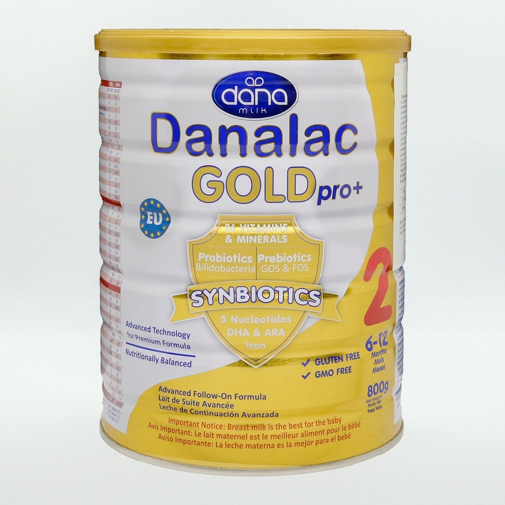 Sữa bột Danalac Gold Pro+ số 1, số 2 lon 800g date T1 2023