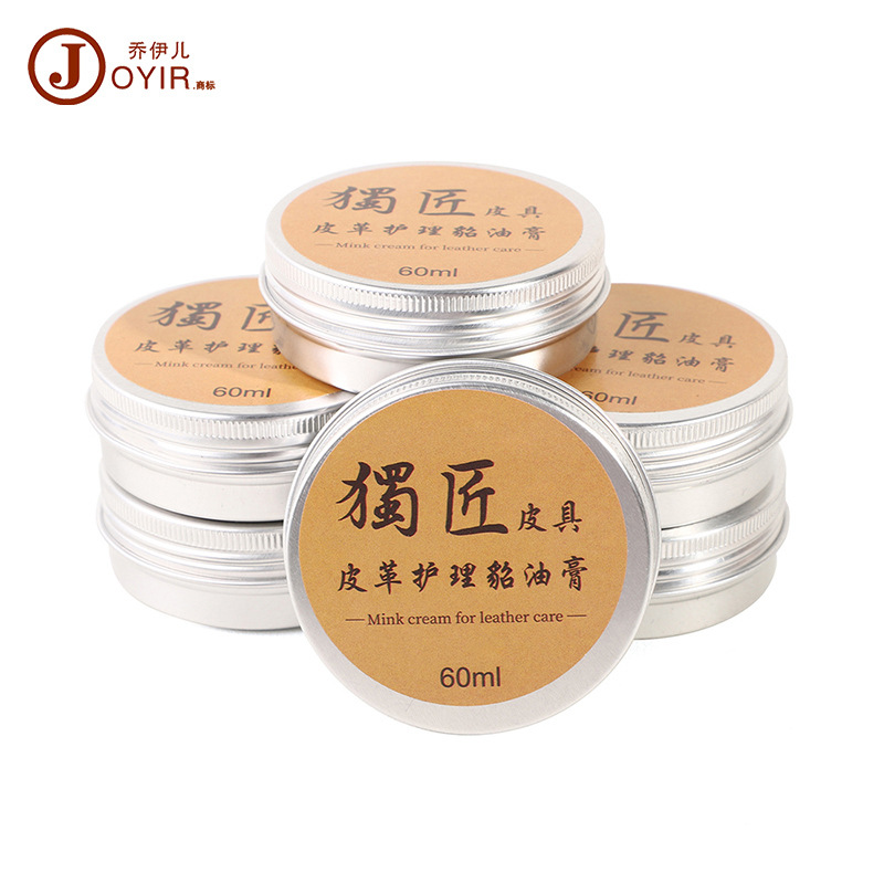 Joyce Leather Care Mink Oil Cream Fade Bag Scratch Crazy Horse Leather Bag Treatment Oil Leather Nourishing Cream
