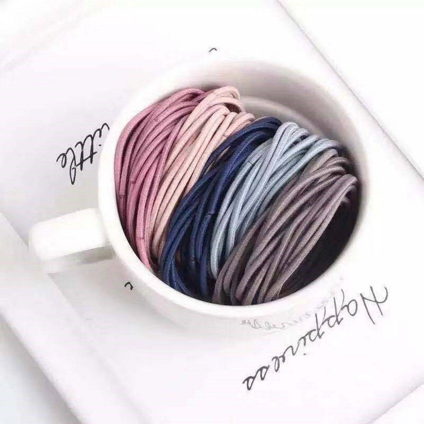 Dây buộc tóc T001 - (size 4,5cm-túi 50 dây) - Phụ kiện tóc Hàn Quốc cao cấp  Sovavi