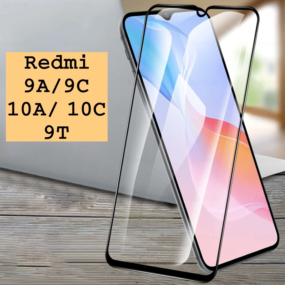 Miếng dán xiaomi redmi 9a/ 9c/ 9t/ 10a/ 10c cường lực full màn hình cao cấp