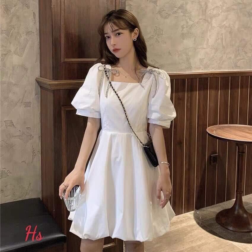 VÁY NƠ VAI TAY BỒNG PM82