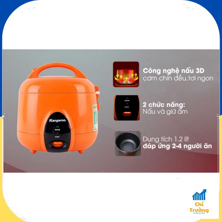 [NỒI CƠM ĐIỆN]: Kangaroo 1.2 lít KG826S