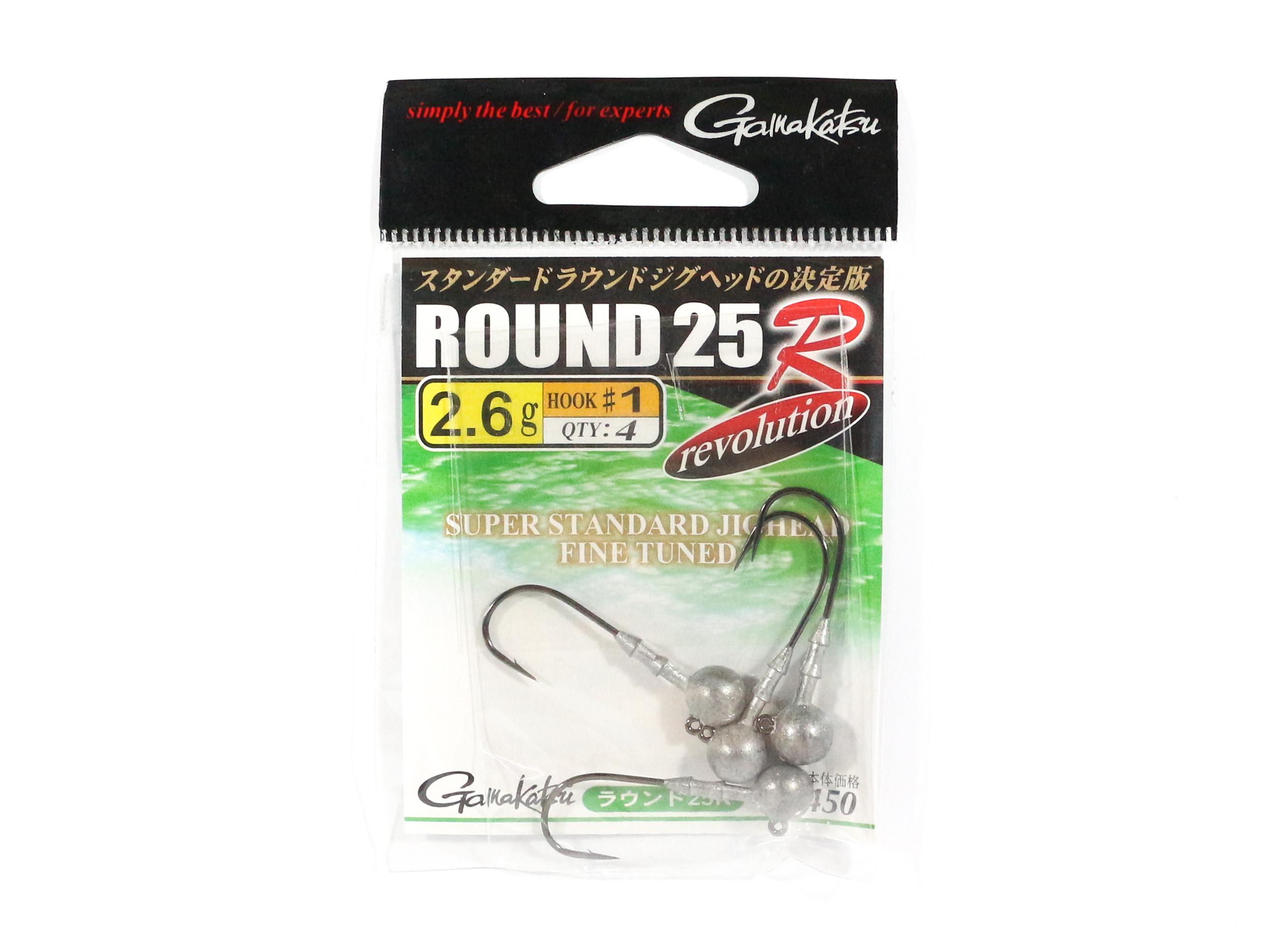 Gamakatsu 67605 Jig Head Round 25 R grams Size ,4 Per pack