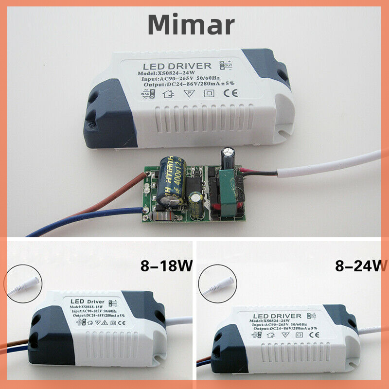 🔥🔥🔥【Fast Shipping】 LED Driver 8 12 15 18 21W Power Supply Dimmable Transformer Waterproof LED Light