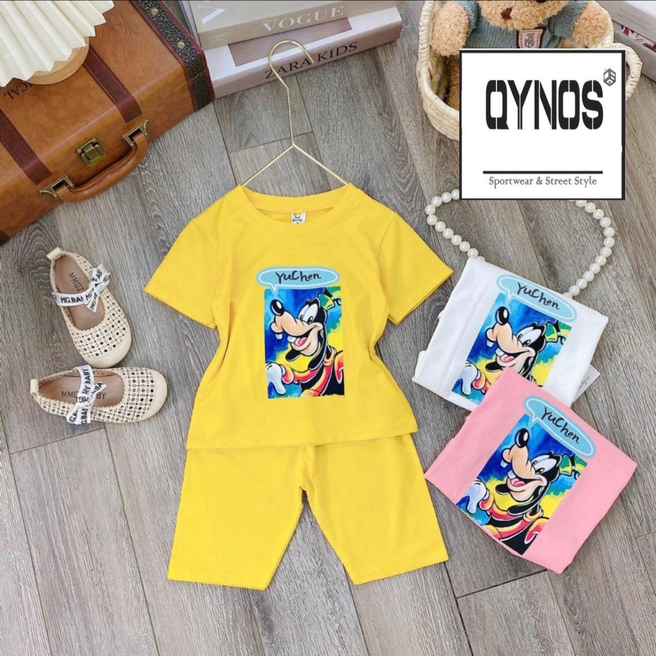 Đồ bộ bé gái quần Lửng 3 Màu chó vịt donal