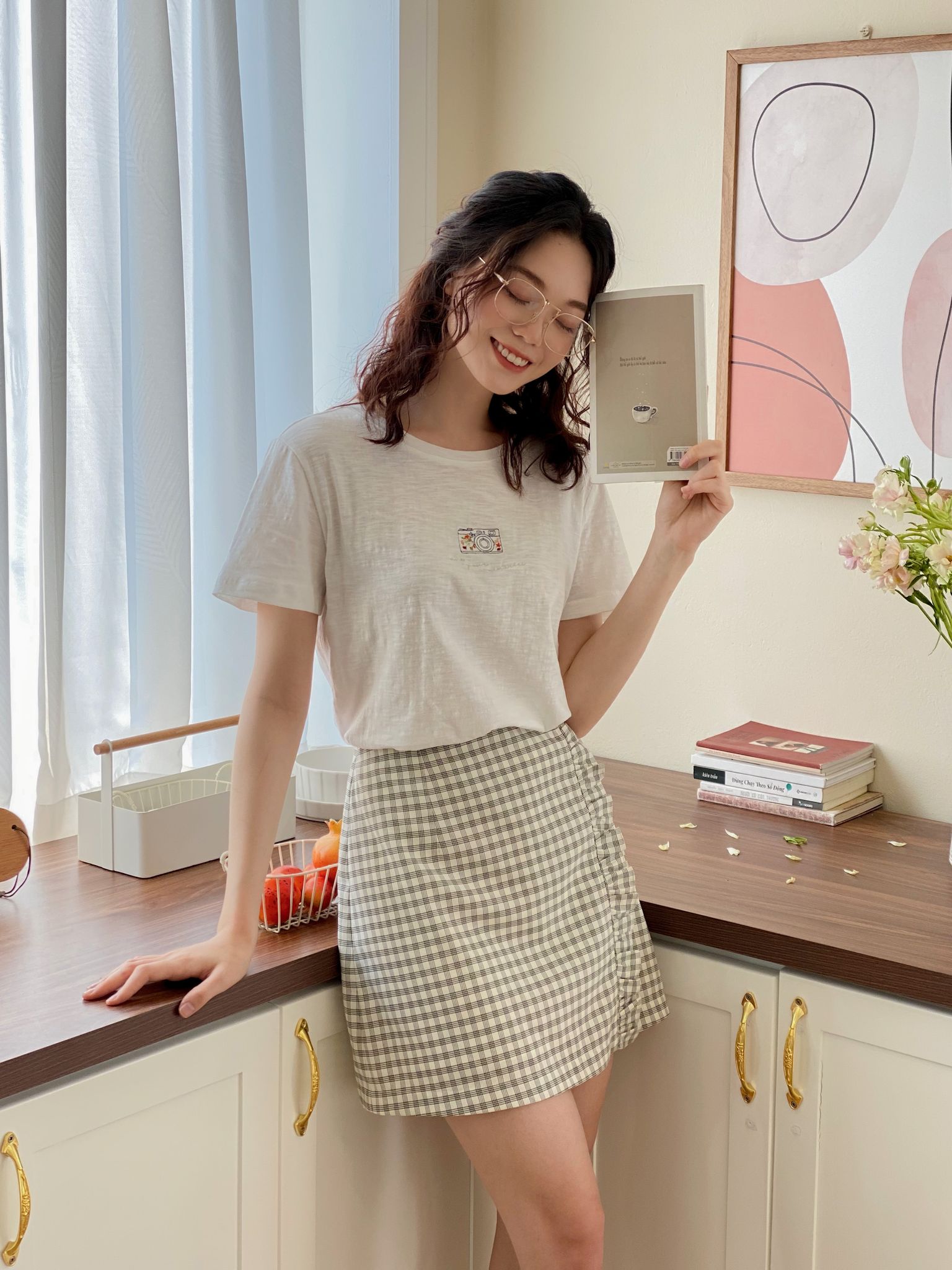 Chân Váy Mix Bèo - Kẻ Madelen