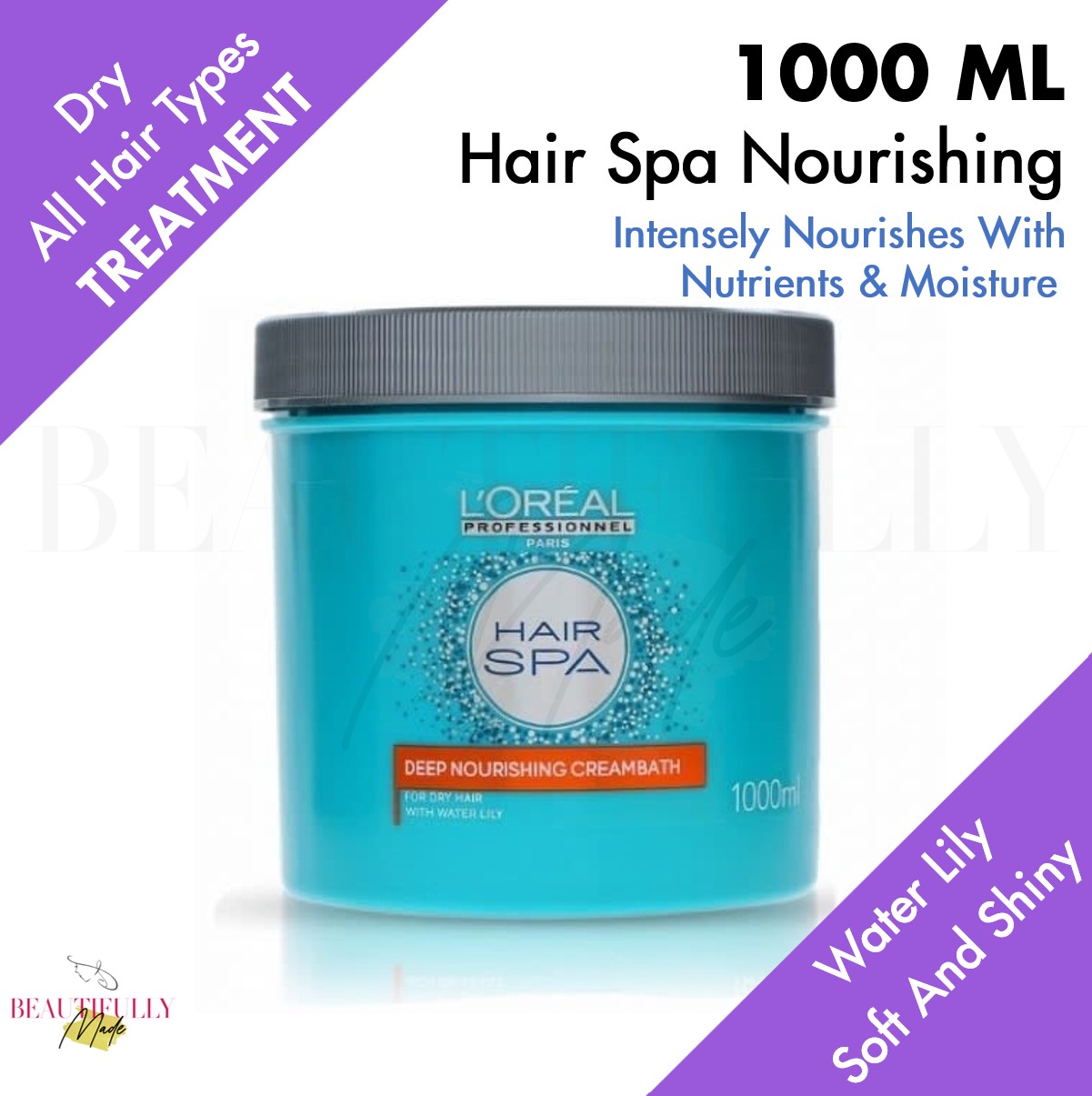 LOreal Professional Hair Spa Deep Nourishing Cream Bath 1000ml - Treatment  Mask for Dry Hair, Intensively Moisturise with Nutrients | Lazada Singapore
