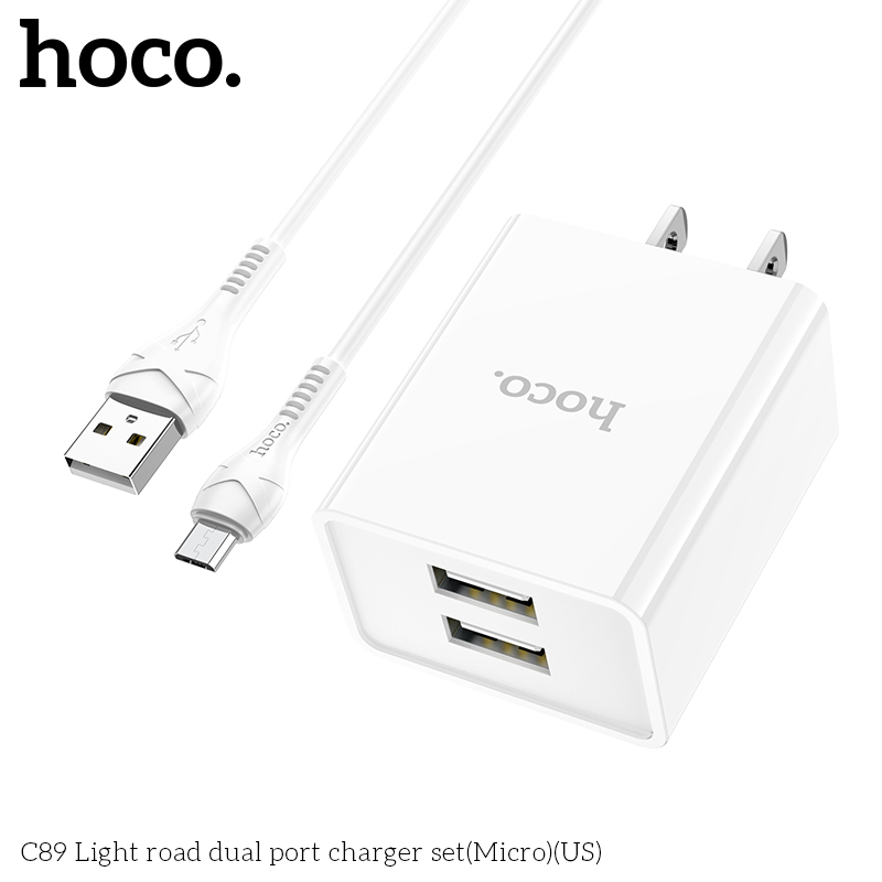 Cóc (Cổng) Sạc Nhanh Hoco HK2 plus/ Bộ sạc C86 3.4A 2 cổng USB