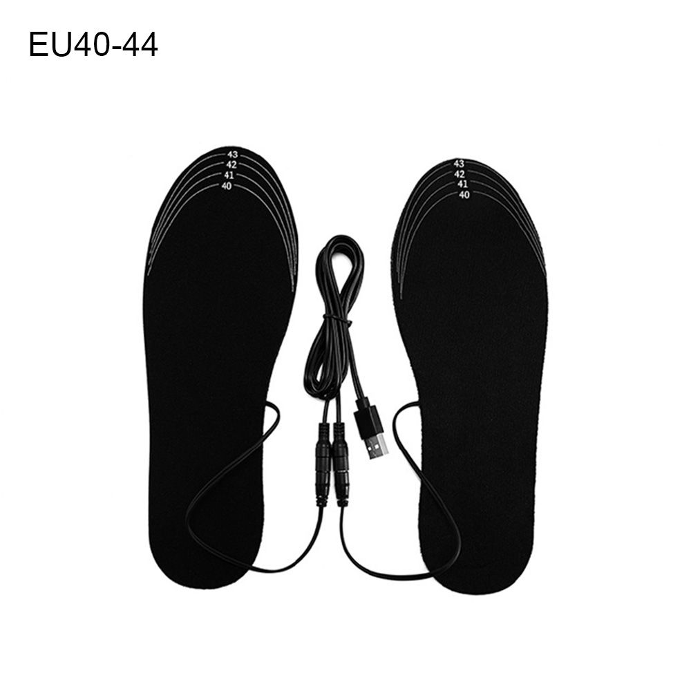 JUICYPEACHNU ความร้อน ชาร์จใหม่ได้ รองเท้าบู๊ต USB Heated Insoles