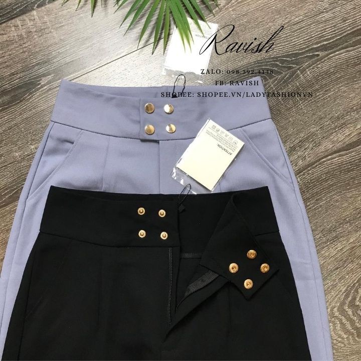 Quần legging nữ , Quần baggy nữ 4 cúc bấm