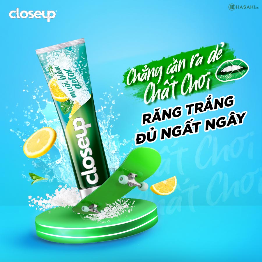 Kem Đánh Răng Closeup Trắng Răng Thơm Mát - Tuýp 180G