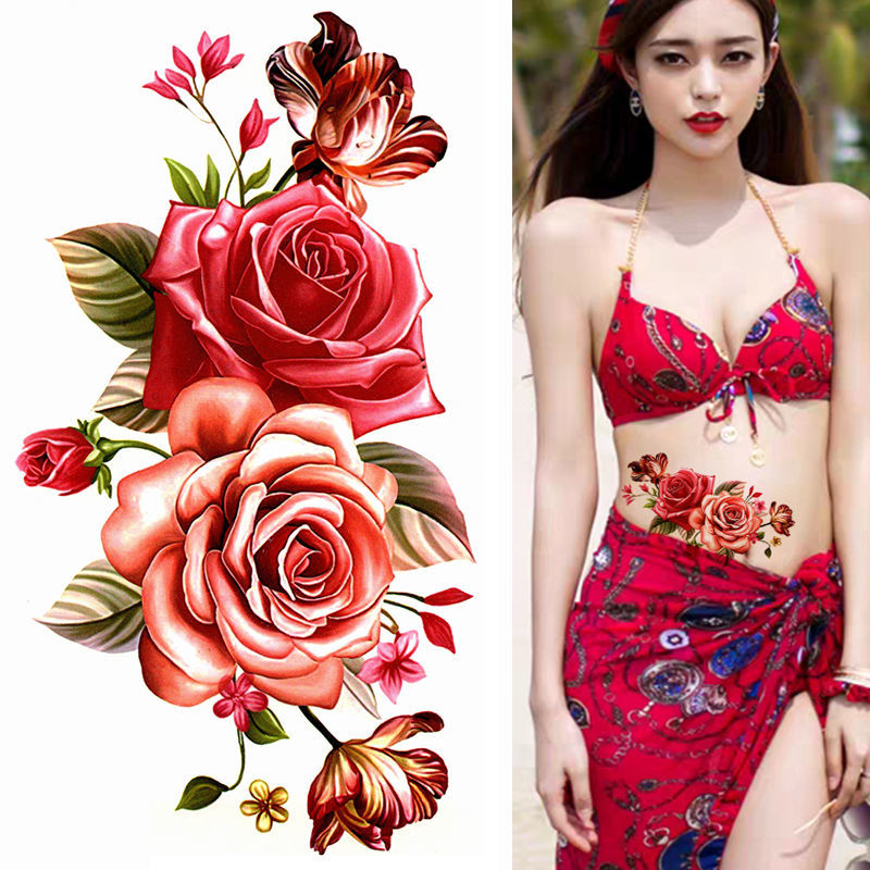 Hình xăm tạm thời dán chống thấm nước chống mồ hôi cánh tay và bắp chân của phụ nữ 12*19cm là thích hợp để bơi