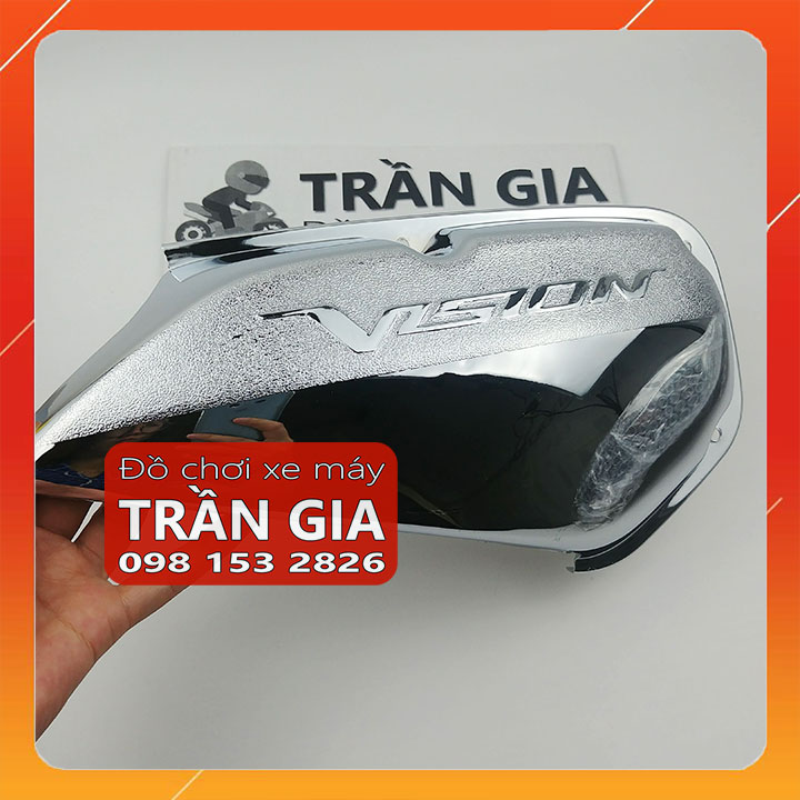 [FreeshipMAX] Chụp bầu gió xe Vision đời đầu 2011-2012-2013 ốp pô e lọc gió inox crom - phụ kiện trang trí đồ kiểng