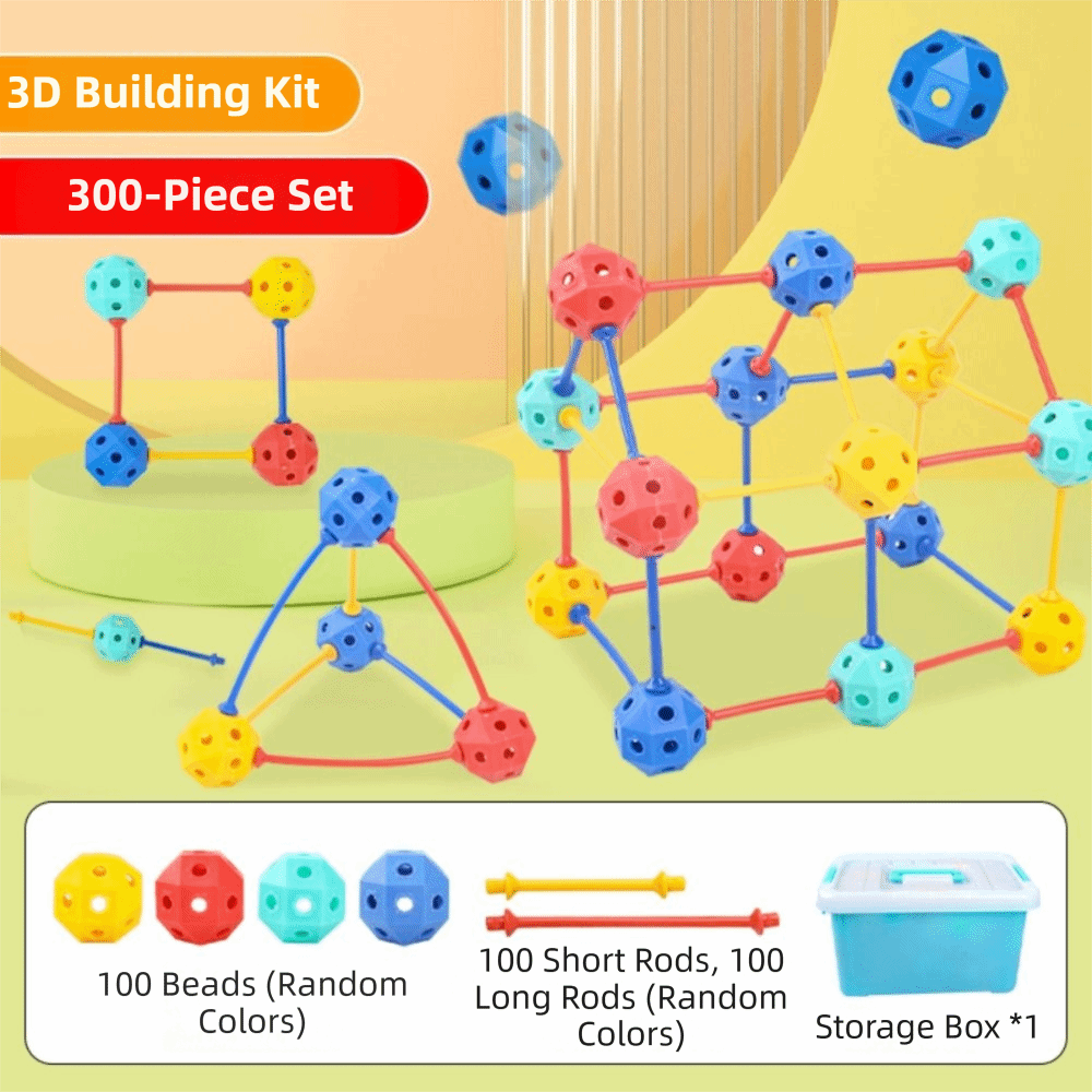 Blocks Science Set 45/150/300Pcs Science Resource 3D Geometric Building Blocks Kit Large ...