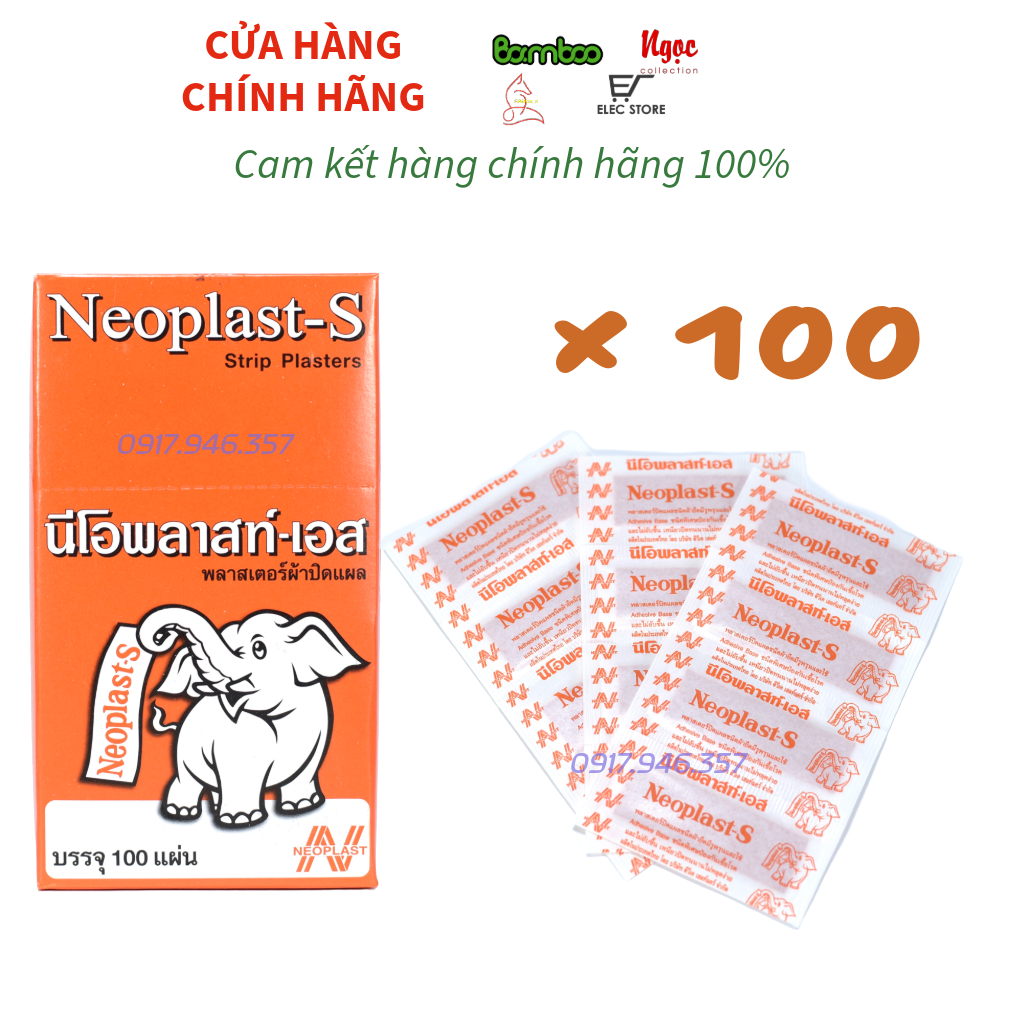 (Ko tặng kèm) Băng Keo Cá Nhân Neoplast - S Thái Lan (100 miếng)