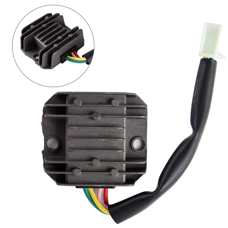 Universal 4 Wire Full Wave Motorcycle Regulator Rectifier for 12V DC Bike Quad TAOPA. 