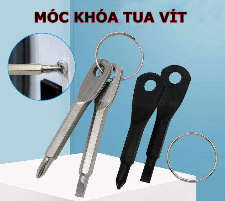 BỘ 2 TUA VÍT/VÍT DẸP MÓC KHÓA MINI