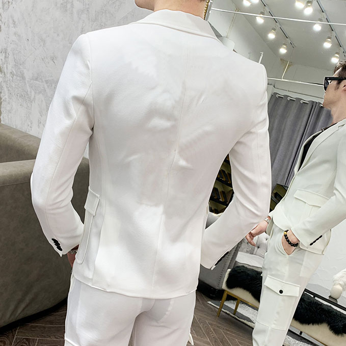 Áo kiểu dán vest nam thời trang mới thêu phiên bản Hàn Quốc mỏng và đẹp trai giản dị phù...