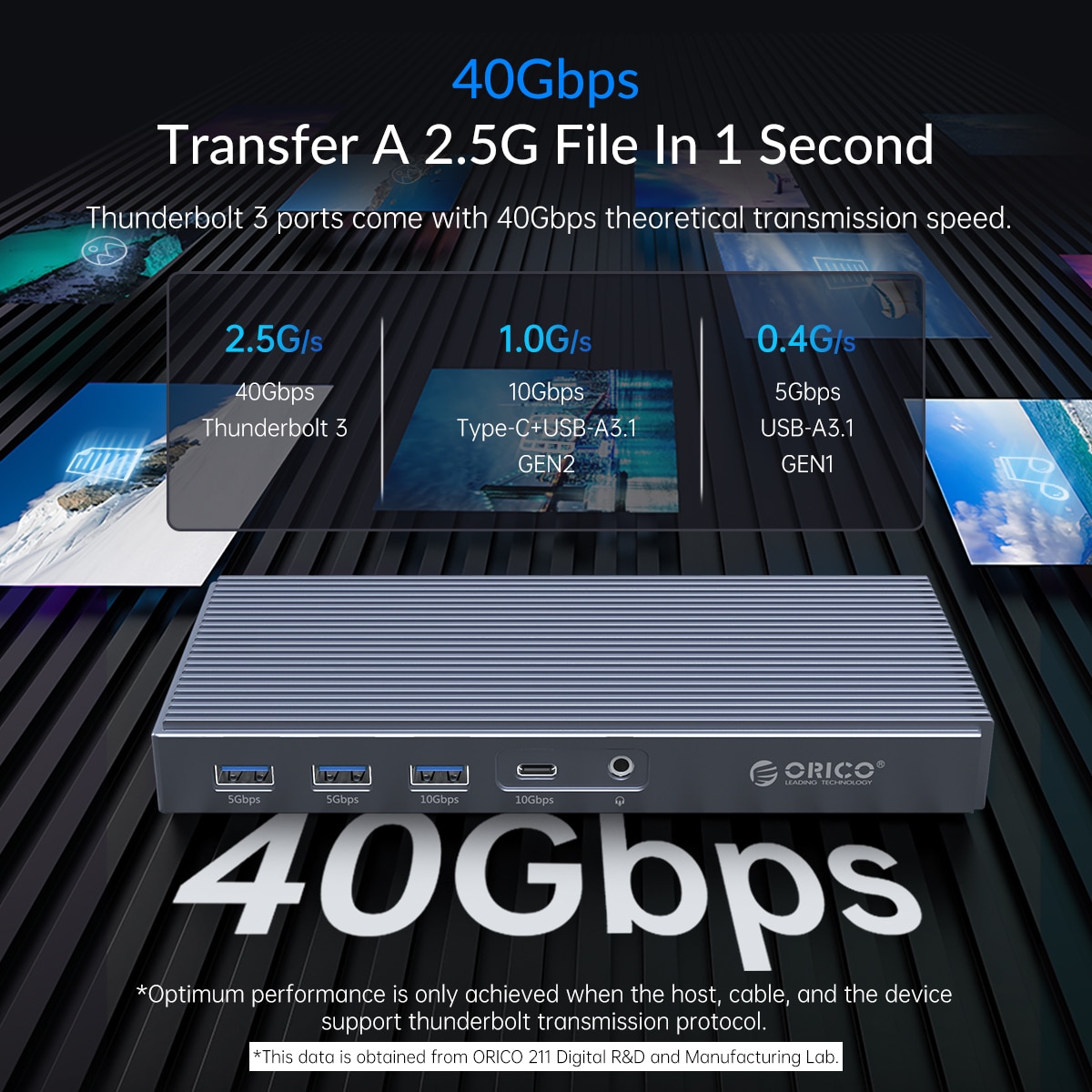 ORICO Nvme NGFF SSD Case With Thunderbolt Dock Station