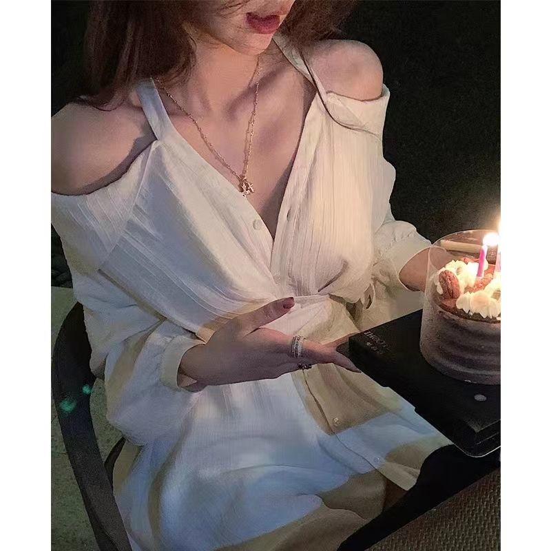 Spring and Summer V-Neck Blouse Top