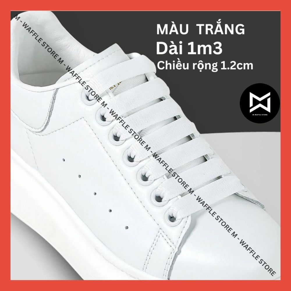(Chính Hãng) Dây Giày MC QUEEN bản lụa (thay thế DOMBA) rộng 1,2cm - dài 1,2m