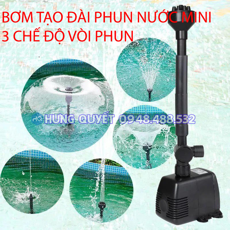 Aquarium fountain pump mini water fountain pump fish pond garden submersible pump landscape multi nozzle